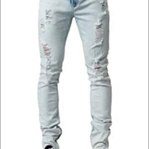 Y&R distressed bleached denim acid